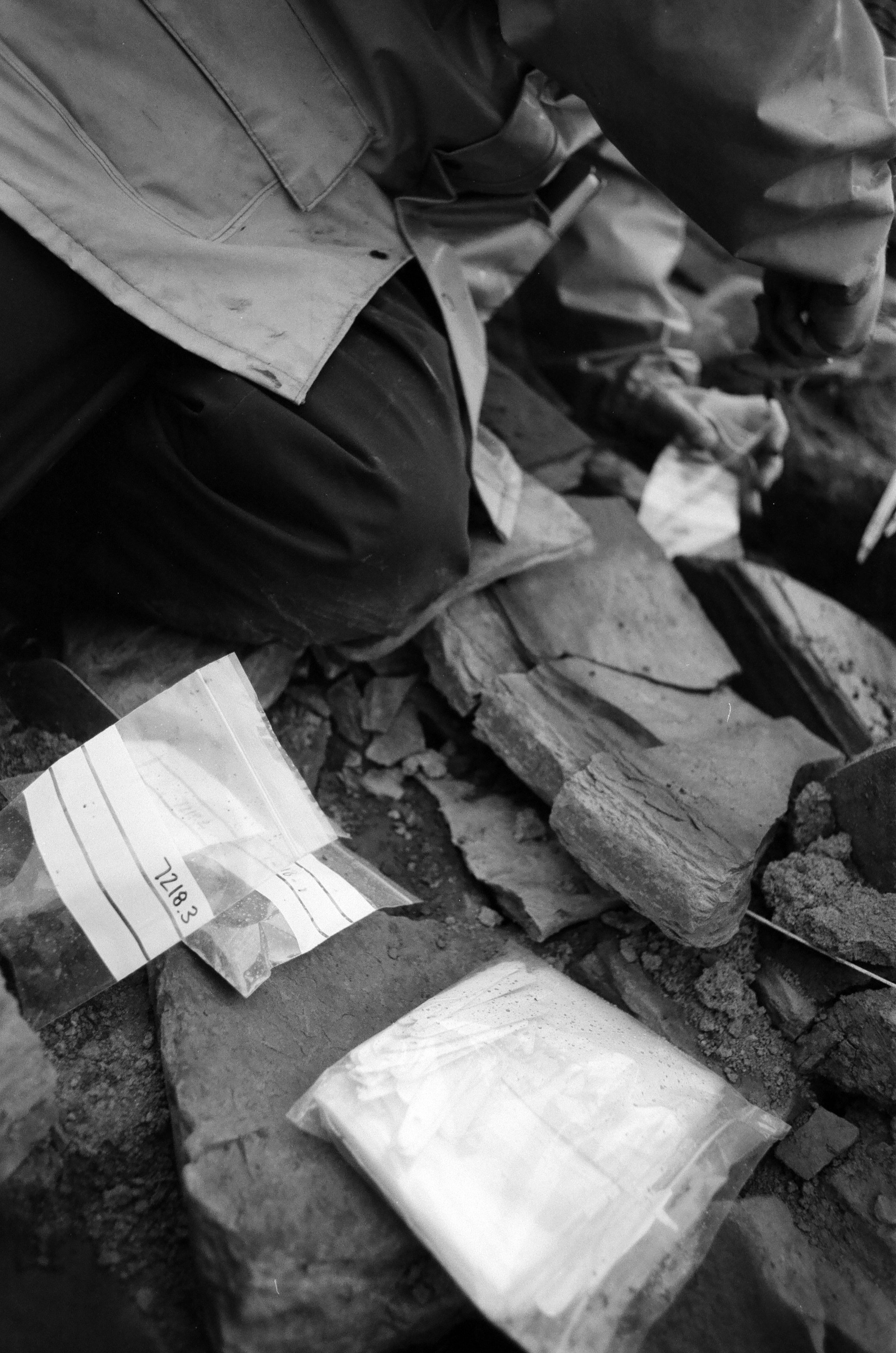 Professor Scott Pike,Soil Soil collection of Hearth Structure 8, fig.&nbsp;2